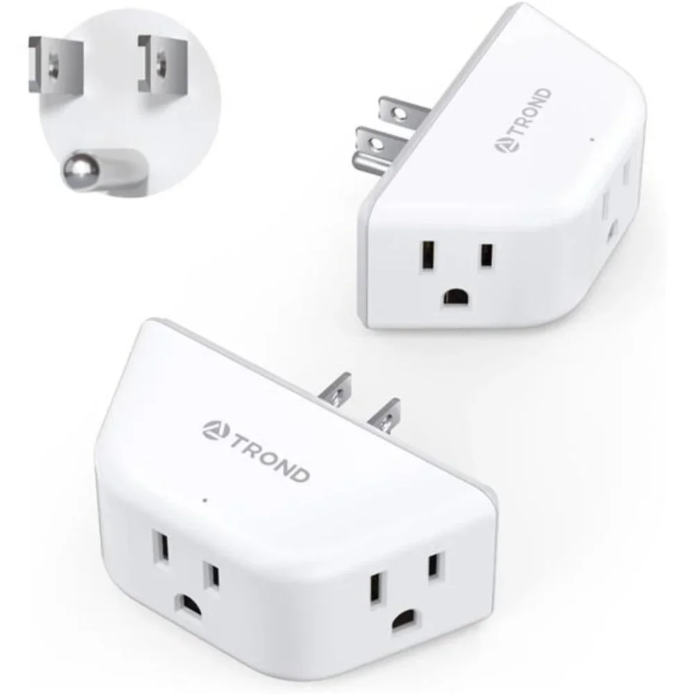 Multi Plug Outlet Extender 2 Pack - Electrical Wall Outlet Splitter,3 Way Outlet